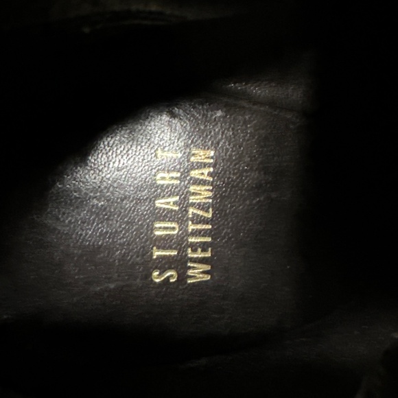 Stuart Weitzman like new comfort wedge lace up taupe tan suede leather booties - Picture 8 of 8